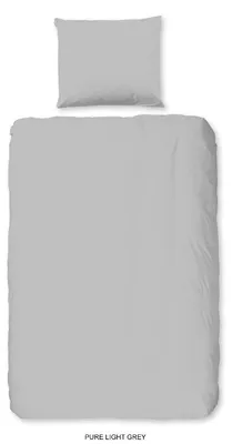 Zdjęcie produktu dla Komplet pościeli "Uni" - Szary - (140x200/220 cm) - Mikrofibra