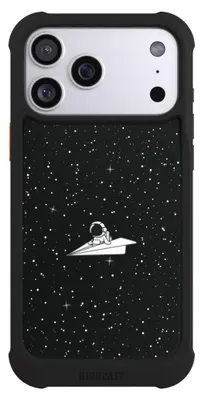 Produktbild von NIVOCASE Hülle für Apple iPhone 17 Pro Max  Stoßfeste Handyhülle NIVOmax Case Schwarz Astronaut Comic Papier