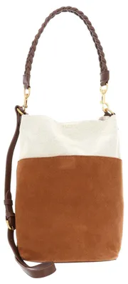 Immagine prodotto di Ted Baker Pelle borsetta borsa a tracolla sorien Woven Handle Medium Bucket Bag Tan marrone chiaro