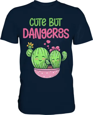 Produktbild von Süß aber Gefährlich Kaktus T-Shirt – Navy / 4XL