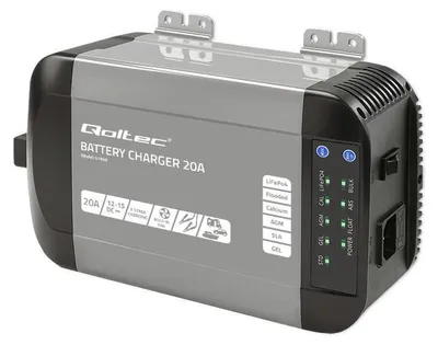 Image de Qoltec Charger for LiFePO4 AGM GEL SLA batteries, 20A