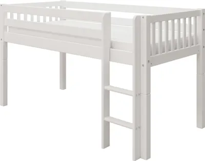 Produktbild von FURNLUX Hochbett Nordic Dream Weiss 90x200cm / Hauptfarbe: Weiß / Abmessungen: 106 x 118 x 209 cm