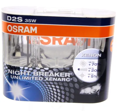 Immagine prodotto di Lampada allo xeno Osram Night Breaker Unlimited D2S, +70% di luminosità, confezione da 2, prodotto originale