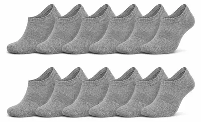 Produktbild von Sneaker-Socken 12 Paar Herren Damen Baumwolle Füßlinge Kurzsocken 12 Paar, Grau 43-46