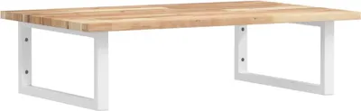 Image de vidaXL Étagère de lavabo murale acier et acacia