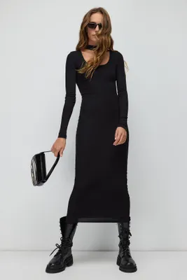 Produktbild von Midikleid mit rückenfreiem Design, Black, L