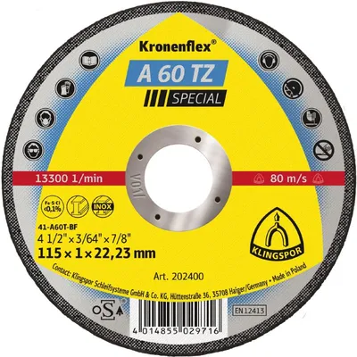 Produktbild von KLINGSPOR Trennscheibe (D115x1mm gerade / INOX / Inhalt: 25 Stück) - 202400