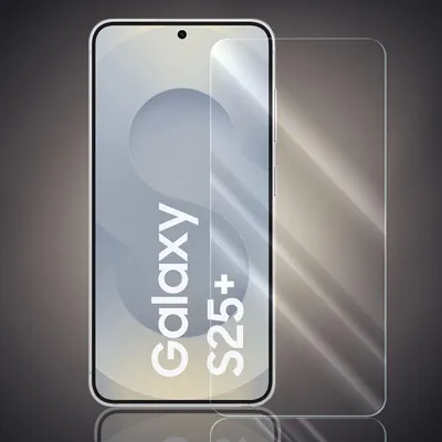 A screen protector is shown on top of a smartphone screen.