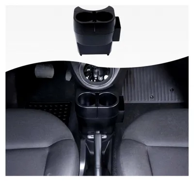 Produktbild von Mittelkonsole Becherhalter Aufbewahrungsbox für FIAT 500 2016-2025, Getränkehalter Zubehör für FIAT 500, Multifunktionaler Organizer für Abarth 500/595