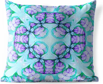 Produktbild von MuchoWow® Outdoor Kissen - Ein farbenfrohes nahtloses Mosaikmuster auf Blau und Violett - 50x50 cm - Wetterfest - Lounge Kissen - Komfortabel - Kissen mit Bild