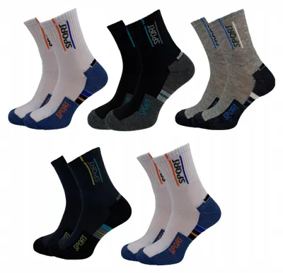 Produktbild von 5 Paar Baumwollsocken Herren Sport Arbeit Größe 43-47