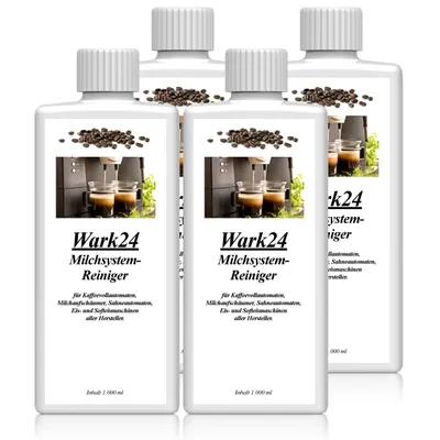 Produktbild von Wark24 Milchsystemreiniger 1L für Kaffeevollautomaten uvm. (4er Pack)
