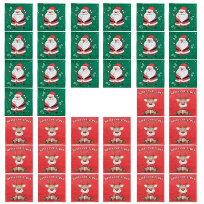 40 Papier-Kerbservietten, Schneeflocken & Tannenbaum, 33x33 cm