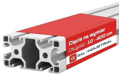 Zdjęcie produktu dla GAL-INDUSTRIAL | Profil konstrukcyjny aluminiowy – 40x80mm - 10cm - cięcie na wymiar
