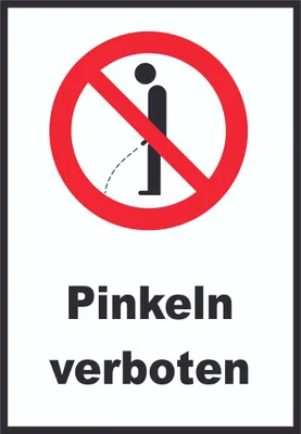 Produktbild von Pinkeln verboten Schild A4 (210x297mm)