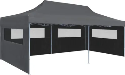 Zdjęcie produktu dla vidaXL Namiot imprezowy pop-up z bocznymi ścianami, składany 3 x 6 m, antracytowy