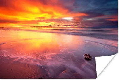Produktbild von MuchoWow® Poster Sonne - Wasser - Strand 120x80 cm - Bilder
