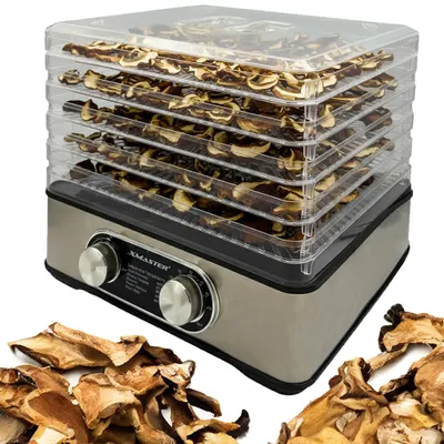 Obrázok produktu pre XMaster sušička potravín 350 W, 5 vysokých tácok bez BPA, nastaviteľný časovač, 8-stupňová regulácia teploty (35–70 °C)