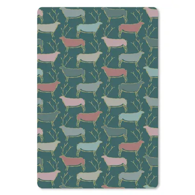 Produktbild von MuchoWow® Mauspad Mousepad Muster - Hirsche - Grün 40x60 cm - Mousepads - Maus Mat - Pad - Mausunterlage - Schreibtisch Accesoire
