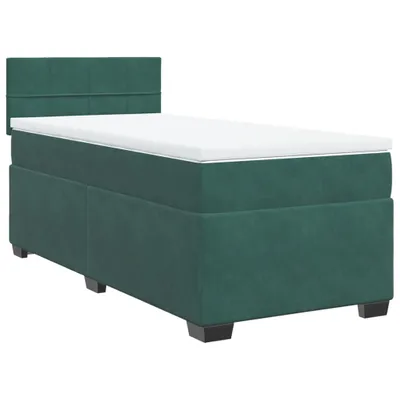 Produktbild von Boxspringbett mit Matratze Dunkelgrün 80x200 cm Samt