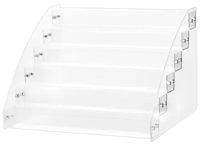 Produktbild von 1 Stück 6-stöckiges Nagellack-Aufbewahrungsregal, Acryl-Nagellack-Organizer, transparentes Nagellackregal, für ca. 60 Fläschchen