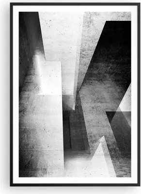 Produktbild von Gerahmtes Poster - Schwarzer Rahmen - Dreidimensional Illusion optisch - 70x100 cm - Wand Bild - Wanddeko - Wandbilder - Kunstposter - Wandposter - Bilderrahmen - Bilder - P2BPA70x100-4962