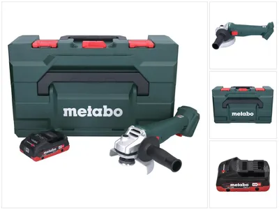 Obrázek produktu pro Metabo W 18 7-125 Akumulátorová úhlová bruska 18 V 125 mm + 1x akumulátor 4,0 Ah + metaBOX - bez nabíječky