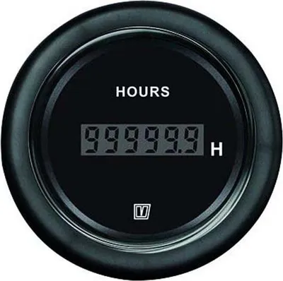 Zdjęcie produktu dla Licznik godzin Vetus 12–24 V, czarny, 52 mm