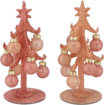 Produktbild von Kerstboom Sparkly nackt 15cm 2 assorti