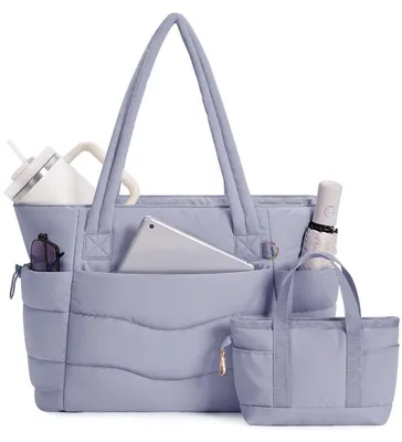 Imagen del producto de Conjunto de 2 mochilas de hombro portátiles con compartimento para portátil