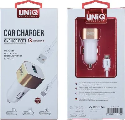 Image de UniQ Accessory Chargeur de voiture pour Micro USB - Blanc