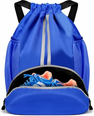 Produktbild von Turnbeutel Fußball Rucksack Kordelzug Gym Sporttasche Wasserdicht