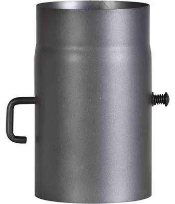 Image de FIREFIX Tuyau de poêle 250mm,Ø150mm,gr avec clapet de réglage, gris