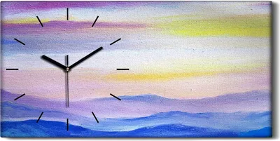 Produktbild von Küche Wohnzimmer Wand Leinwand Uhr 60x30 Malerei Abstrakte Meer Wolken Kunst - schwarze Hände