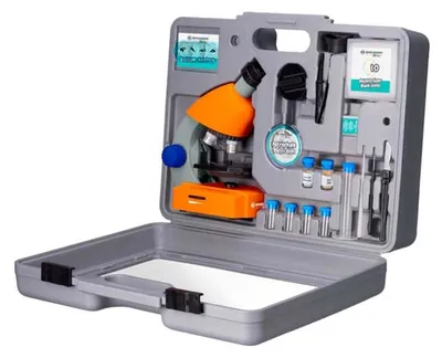 Produktbild von Bresser Optics 8851310, Optisches Mikroskop, Orange, Kunststoff, 640x, 40x, 2x