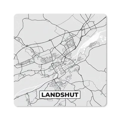 Produktbild von MuchoWow® Mauspad Mousepad Karte - Deutschland - Landshut - Karte - Stadtplan 30x30 cm - Mousepads - Maus Mat - Pad - Mausunterlage - Gaming