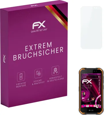 Produktbild von atFoliX FX-Hybrid-Glass Displayfolie kompatibel mit Ulefone Armor X6 Glasfolie