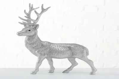 Produktbild von Dekofigur Josa Kunststoff silber H.40 cm Stückpreis