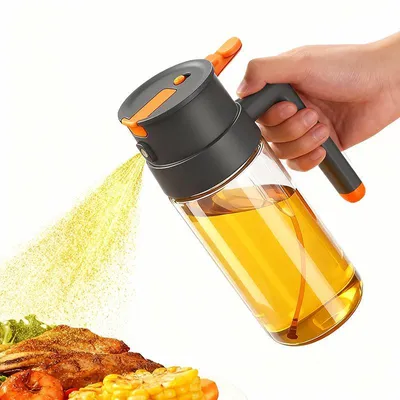 Produktbild von Essig- & Ölspender, 650ml Ölsprüher für Speiseöl, Olivenöl Flasche Ölsprühflasche, 2-in-1 Ölspender und Ölsprüher, Küchen Gadgets für Kochen