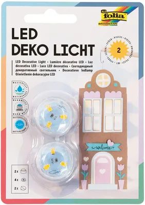 Produktbild von folia 982 - Deko LED Licht, 2 Stück, warmweißes Licht, ideal als Teelichtersatz, für Laternen, Windlichter