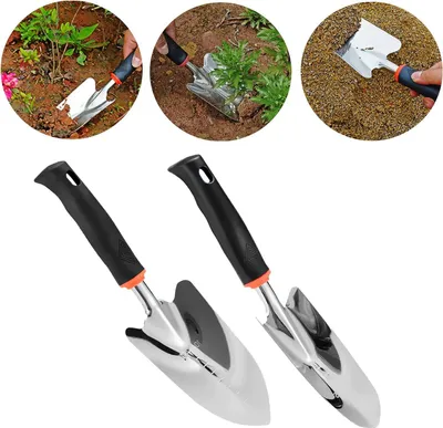 Produktbild von Gartenschaufel Blumenkelle Pflanzschaufel Garten Schaufel Handschaufel Spaten Gartenzubehör Gartenhelfer Gartenwerkzeug Set, 2 Stück