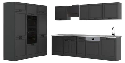 Productafbeelding van Complete keukeneenheid Vicco R-Line Antraciet landelijk/Antraciet 180 cm zonder werkblad, Model 67769