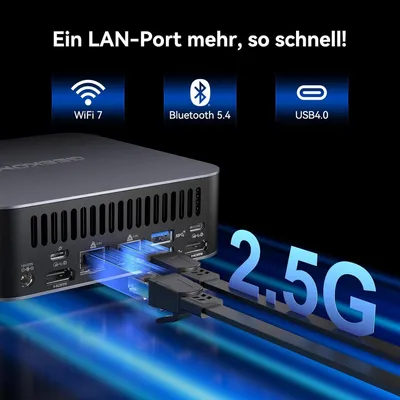 Produktbild von 2025 GEEKOM AI Mini PC GT1 Mega - Intel Core U9 185H,16 Kerne 22 Threads, Bis zu 5.1GHz, 2.5Gbps Dualer LAN Port, Mini PC Windows 11 Pro 32GB DDR5+2TB