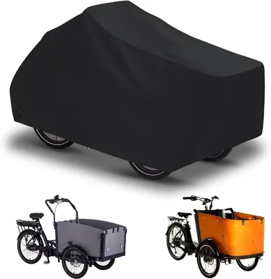 Immagine prodotto di Copertura per biciclette, realizzata in tessuto Oxford 420D, impermeabile, adatta per biciclette cargo