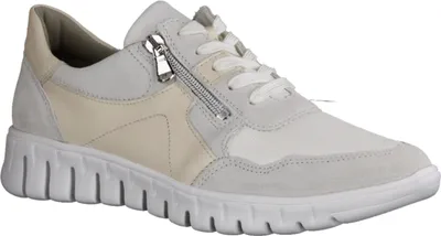 Produktbild von Waldläufer H-Birdy 916H01-297 Damen Schnürer, Sneaker, bequem, Leder, Beige - Damenschuhe Bequeme Schnürschuhe, Beige, leder/textil (order portostr. memphis)