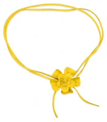 Produktbild von Bindegürtel Blüte Lederband mit echt Leder Blüte von collezione alessandro