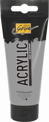 Zdjęcie produktu dla KREUL 84146 KREUL Acrylfarbe SOLO Goya Acrylic, neutralgrau, 100 ml