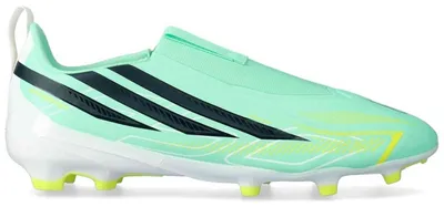 Productafbeelding van Voetbalschoenen Adidas F50 Hyperfast League Laceless "Pulse Mint / Night Navy / Solar Lemon" voor Kinderen