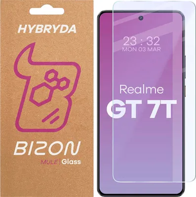 Produktbild von Flexibles Hybridglas für Realme GT 7T, Bizon Glass Mule