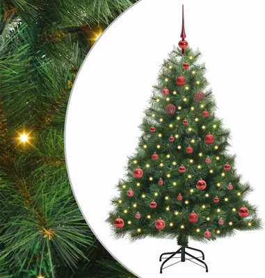 Zdjęcie produktu dla vidaXL Sztuczna choinka ze 150 diodami LED Zielona 150 cm PE i PVC